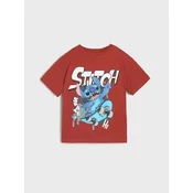 Sinsay - Majica kratkih rukava Stitch - burgundy