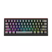 MARVO Gejming tastatura Hecate 61R KG962, Mehanicka, RGB osvetljenje, USB povezivanje, Crna