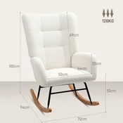 Homestar Gugalnik 70x94x100 cm Bela
