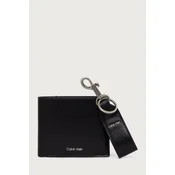 Calvin Klein komplet denarnice in obeska za ključe moški usnjeni
