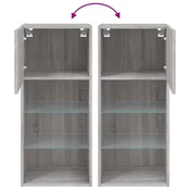TV ormaric s LED svjetlima boja hrasta 40,5x30x90 cm