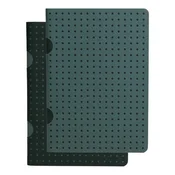 Paper Oh Cahier Circulo Black on Grey / Grey on Black B7 Lined