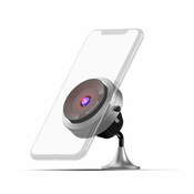MISURA MA05- Držalo za mobilni telefon z vakuumskim priseskom in brezžičnim polnjenjem QC3.0 - SILVER