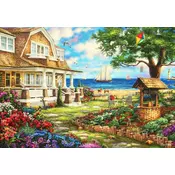 Grafika - Puzzle Pinson: Koča z morskim vrtom - 1 000 kosov