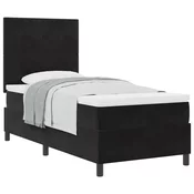vidaXL vidaXL Box Spring Postelja z Blazino Črna 80x200 cm Žamet, (22052521)