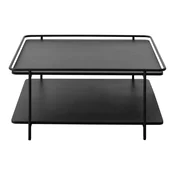Črna kovinska klubska mizica 75x75 cm Yuba – Unique Furniture