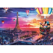 Trefl - Puzzle Puzzle Premium Plus Mickey in Minnie v Parizu - 1 000 kosov