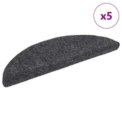 vidaXL vidaXL Samolepilne preproge za stopnice 5 kosov temno sive 56x17x3 cm, (21061130)