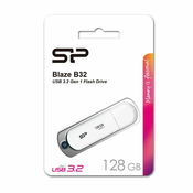 SP USB 3.2 FLASH DRIVE BLAZE B32 128GB: bijeli