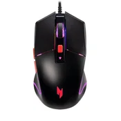 Miška ACER NITRO NMW100, črna, do 7200 DPI, žična, 6 gumbov, maloprodajna embalaža