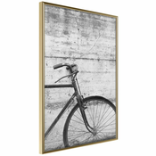 Poster - Bicycle Leaning Against the Wall 40x60