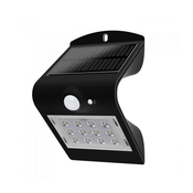 LED solarno zidno svetlo sa senzorom LED/1.5W/3,7V IP65 crna