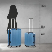 SCANDINAVIA potovalni kovček Carbon Series (40l), moder