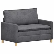 Vidaxl Kavč Temno siva 126 x 81 x 87,5 cm Poliester