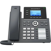 Grandstream Networks GRP2604P, IP telefon, Crno, Žičane slušalice, 3 linija, 2000 unosi, LCD