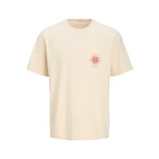 Jack & Jones Junior Majica JORCANGGU SUMMER chamois/brusnica/svetlo rdeča