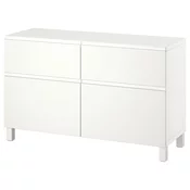 BESTA Komb.odlaganje s vratima/fiokama, bela/Västerviken/Stubbarp bela, 120x42x74 cm