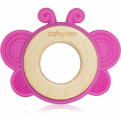 BabyOno Wooden & Silicone Teether grickalica za bebe Butterfly 1 kom