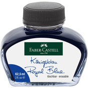 Faber Castel črnilo v steklenicki 62,5ml,modra, črnilo se briše ČRNILO FC ROYAL MODRA 62,5ML