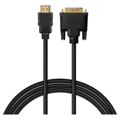 SAVIO Kabel HDMI CL-212 19-pin moški - DVI 18+1 moški, 1,8 m