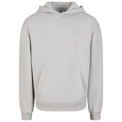 Urban Classics Fluffy moški pulover s kapuco light asphalt
