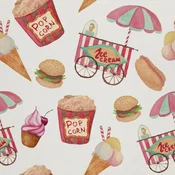 ZUNANJI DEKOSTAŽNI PIŠKOT OXFORD - Motiv Fastfood I DX093