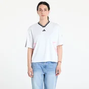 Majice adidas Tiro Cut 3 Stripes Color Block Boyfriend T-Shirt White/ Black/ True Pink M