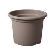 Cvetlični lonec GEO rjava siva plastika 25x19cm