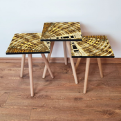 HANAH HOME Set 3 stocica 3Shp142 Gold