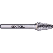 EXTOL INDUSTRIAL Karbidni rezalnik, okrogel lok, premera 10 × 20 mm/vodilo 6 mm, dvorezno