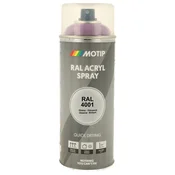 Industrijski akrilni lak sprej RAL HG 400ml Motip - RAL 4001 rdeča lila