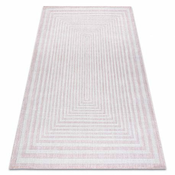eoshop Preproga SISAL SION labirint 22376 ravno tkanje roza/ecru ( - Velikost: 200x290 cm)