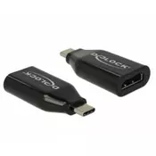 Adapter DELOCK, USB-C (M) na HDMI (Ž) Alt način dela, 4K 60Hz, črn