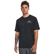 UA Rush Energy Print SS Shirt, Black/White - XXL