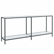 Konzolni stol bijeli 180 x 35 x 75,5 cm od kaljenog stakla