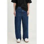 HUGO Jeans hlače Leni_B 50534157 Mornarsko modra Loose Fit