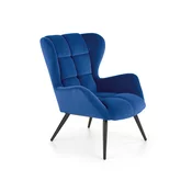 Fotelja Houston 1079 Plava, 91x75x86cm, Tkanina, GambeNoge: Drvene