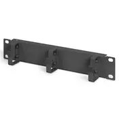 254 mm (10) 1U cable management panel 3x cable rings, 44x254x50 mm, black (RAL 9005)
