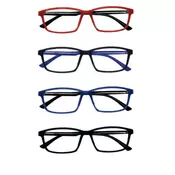 PRONTOLEGGO naočare za čitanje sa dioptrijom KING (crveno-crne, crne, plavo-crne, crno-plave)