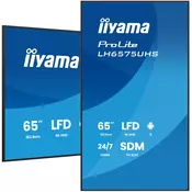 iiyama 65 4K UHD Professional Digital Signage 24 /7 display featuring Android OS, FailOver and Intel® SDM slot