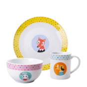 Otroški porcelanski komplet 3 kosi - KIDS World Animals - 450513