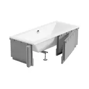 Mexen X-ST stiroporna LED obloga za pravokotno kad 120-150 x 70-90 cm, bela - 55020-01