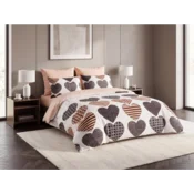 Flanelasta posteljnina iz mikrovlaken STRIPE HEART barvna Dimenzije posteljnine: 70 x 90 cm | 140 x 200 cm