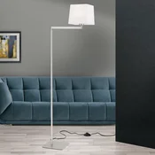 ORION Carlton tekstilna podna lampa, mat nikal - Dnevni boravak/blagovaonica - Moderan - bijela - Metal