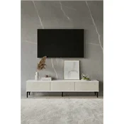 Hanah Home TV komoda Didema 180, 180 cm, bela / travertin