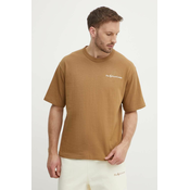 Pamučna majica Polo Ralph Lauren za muškarce, boja: smeđa, s tiskom, 710950133001