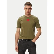 HUGO Majica Diragolino212 50447978 Khaki Regular Fit