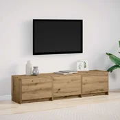 TV ormaric s LED rasvjetom s LED trakama Umjetnicka hrastovina