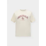 JACK & JONES Majica JORFREDERIKSBERG temno rdeča/bela
