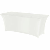 NEW Pravokotni namizni prt brez likanja 150x760cm Jersey tkanina bela - Hendi 814390